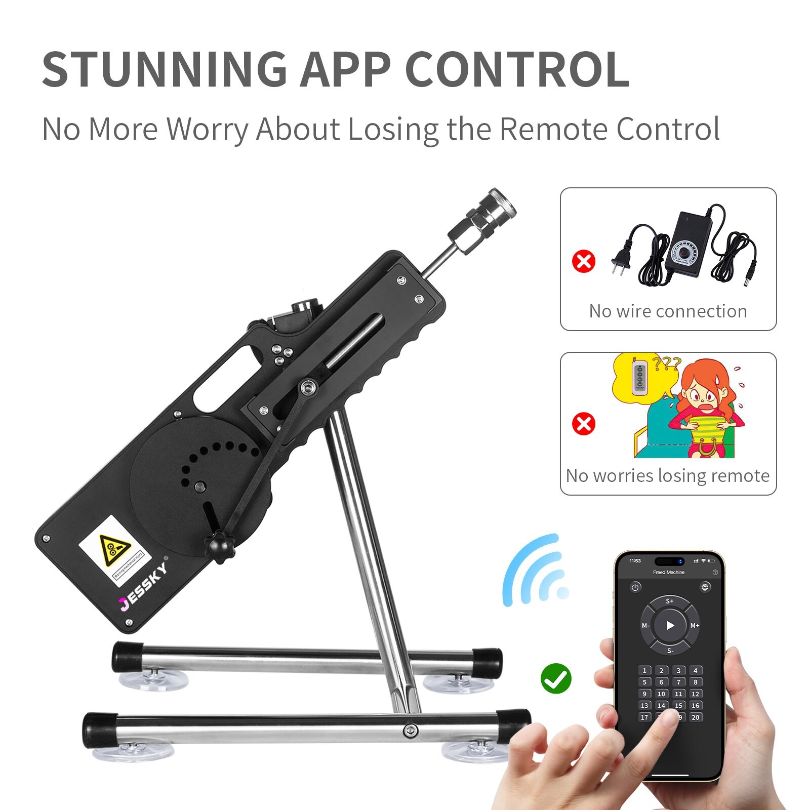 App Telecomando Remoto Premium Sex Machine con 4 Accessor