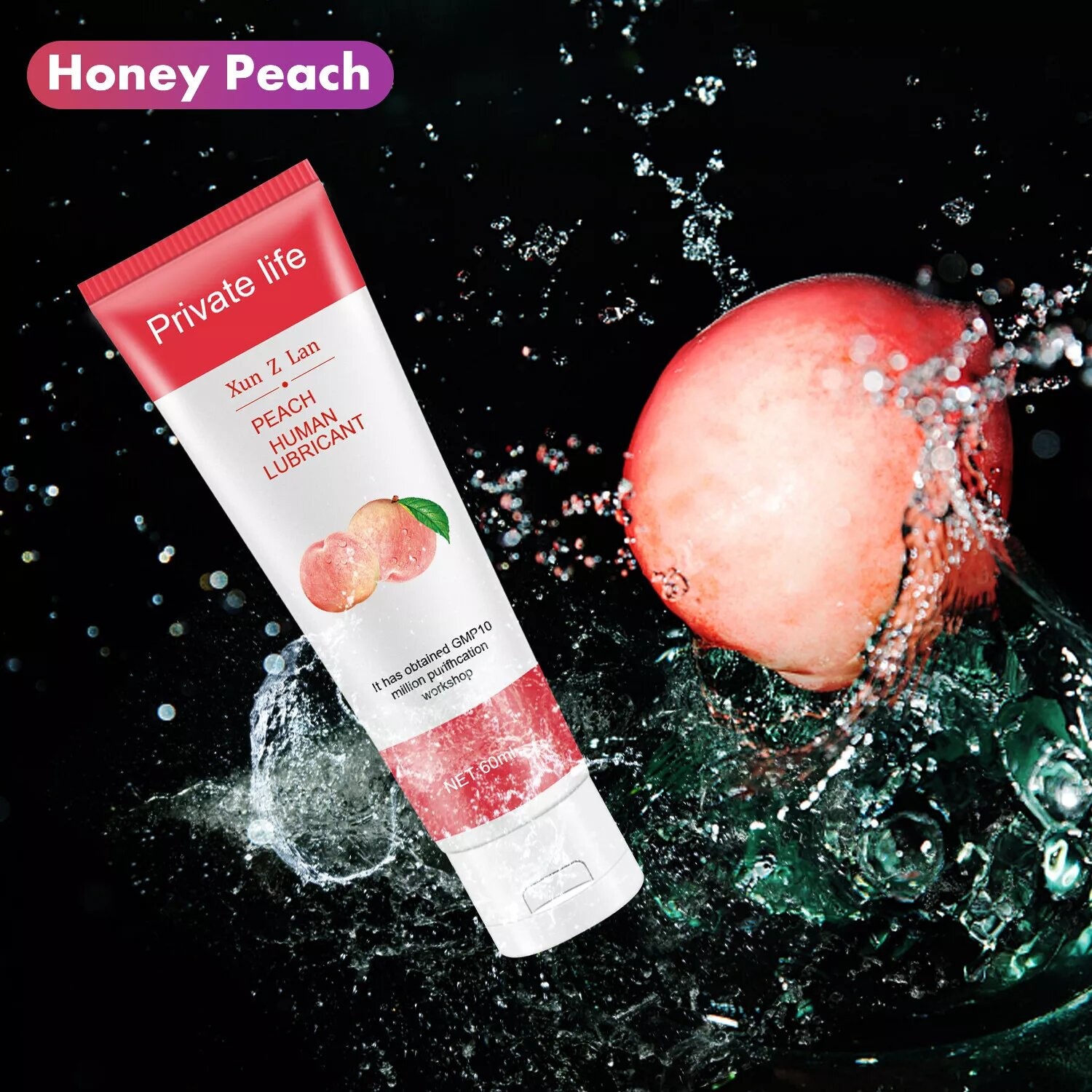 Gel lubrificante per adulti commestibile al gusto frutta - Lubrificante orale per sesso orale Olio per massaggio sessuale - 60 ml