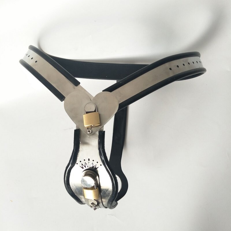 Cintura di Castità Femminile in Acciaio Inossidabile Dispositivi di Castità Femminili Modello-Y Dispositivi di Restraint Regolabili Giocattoli Sessuali SM Bondage