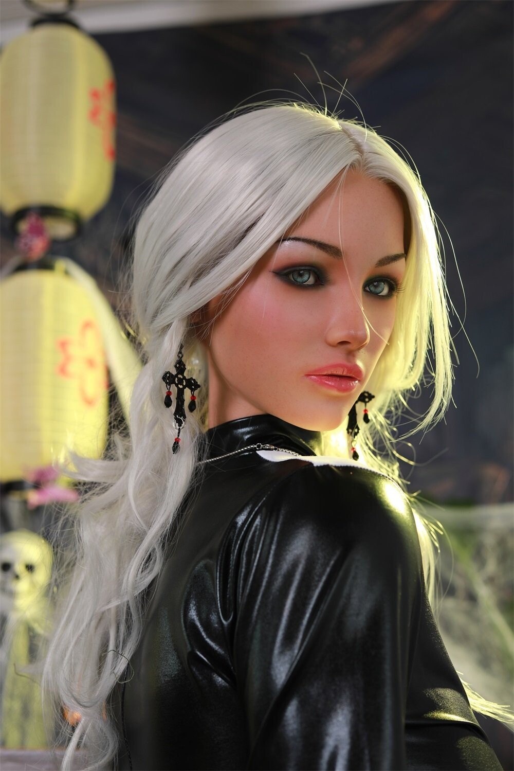 Bambola sessuale realistica in silicone completo con grandi seni 175cm/5ft9 per uomini