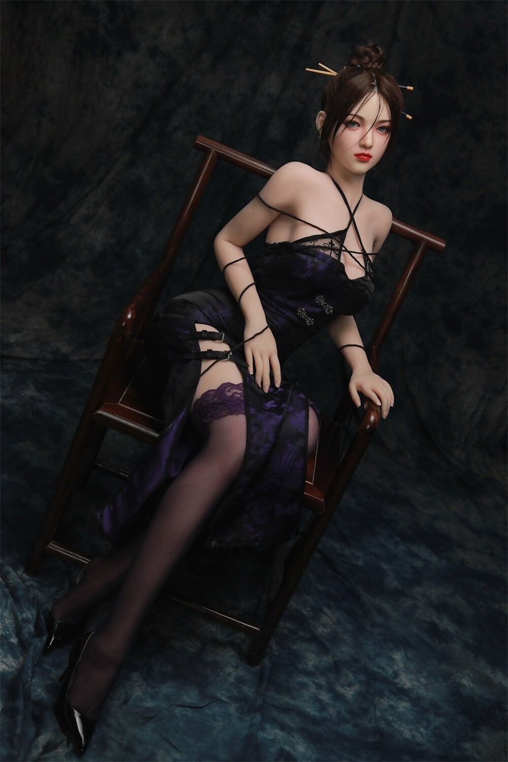 Bambola sessuale realistica con testa in silicone con fori orali, anali e vaginali 170 cm/5 ft 7