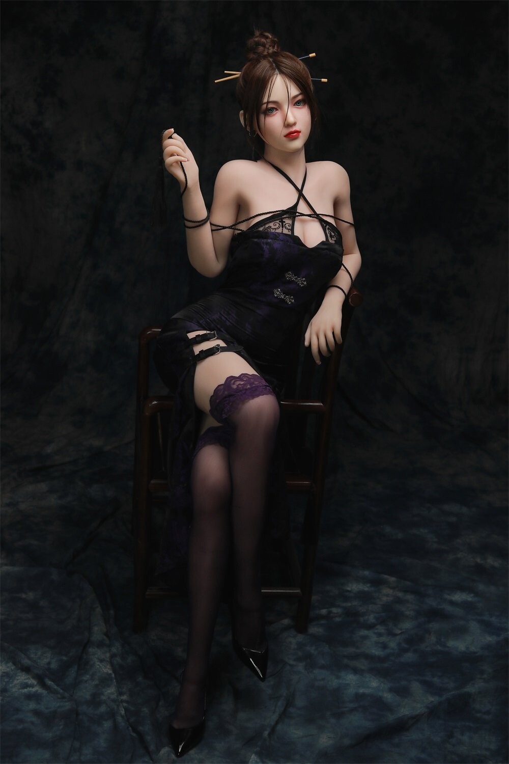 Bambola sessuale realistica con testa in silicone con fori orali, anali e vaginali 170 cm/5 ft 7