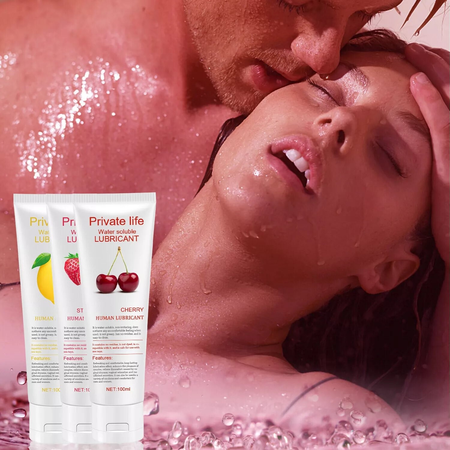 Gel lubrificante sessuale, olio sessuale per adulti, prodotti orali, lubrificante aromatizzato alla frutta - 100 ml