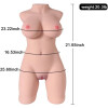 Torso della bambola del sesso da 9,2 kg / 20,3 con vagina realistica a trama 3D e ano stretto