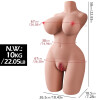 Bambola Torso Maschile Masturbatore con Seno Morbido e Vagina e Anale Stretto 10kg / 22.05lb
